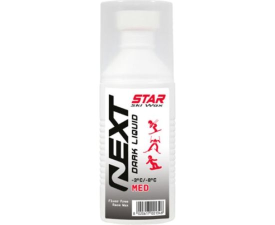 Star Ski Wax Med -3/-8°C Next Sponge Liquid Dark 100ml Fluor Free Race Wax / -3...-8 °C Средства по уходу