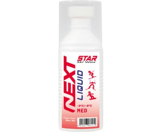 Star Ski Wax Med -3/-8°C Next Sponge Liquid Race Wax 100ml Fluor Free / -3...-8 °C Средства по уходу