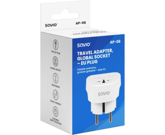 Savio AP-06 power adapter/inverter Universal 3750 W White Adapteri