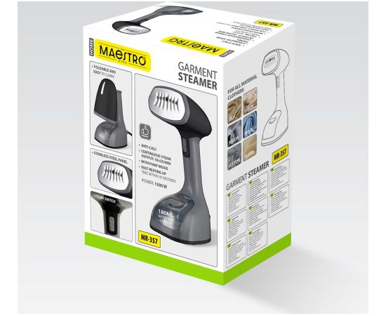 Parownica do ubrań 1500W MR-357 MAESTRO Grīdas / Tvaika Tīrītāji
