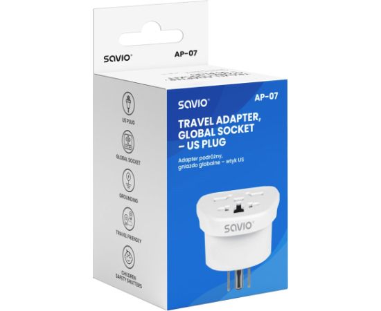 Savio AP-07 power adapter/inverter Universal 2500 W White Aдаптеры