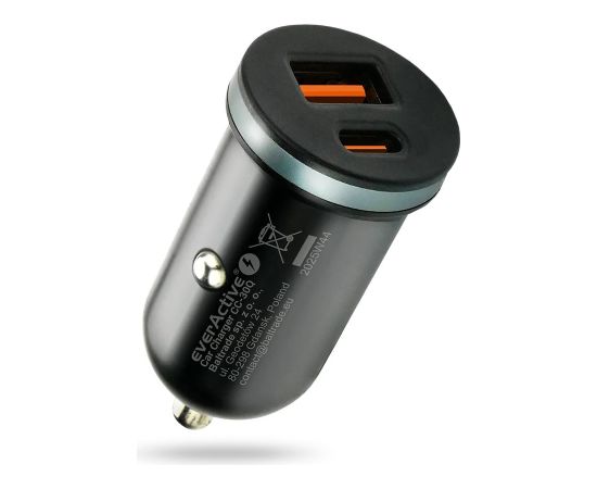 Car charger everActive CC-30Q USB + USB-C QC 3.0 PD 35W Зарядные устройства