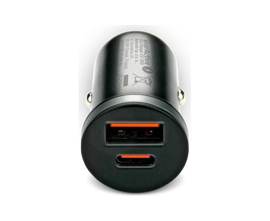 Car charger everActive CC-30Q USB + USB-C QC 3.0 PD 35W Зарядные устройства