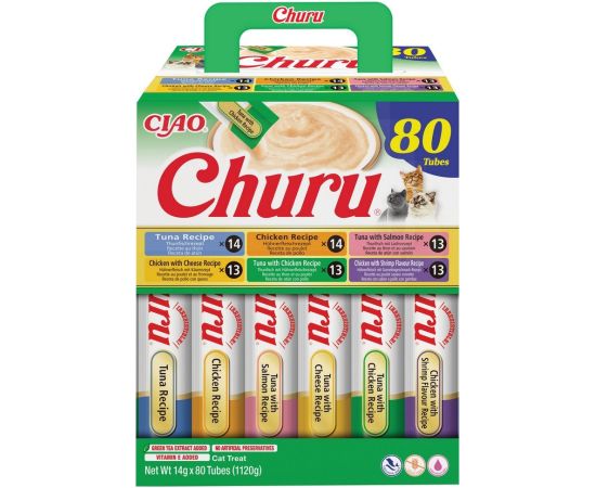 INABA CAT CHURU 80P CHICKEN&TUNE 80x14g Консервы кошек