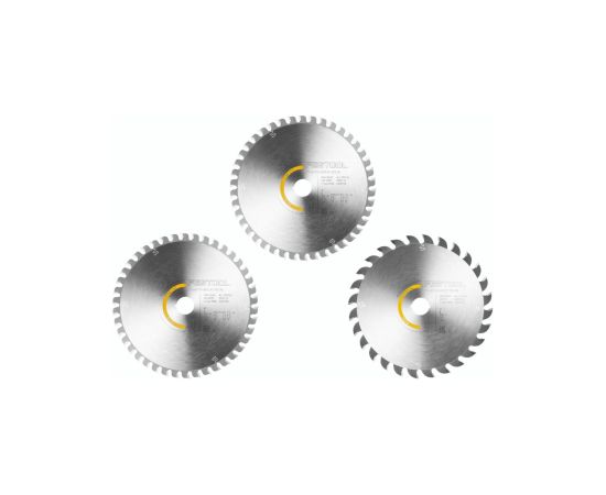 Griešanas diski Festool 578566; 168x20x1,8 mm; Z28/Z42; 10°/15°; 3 gab. Zāģripas