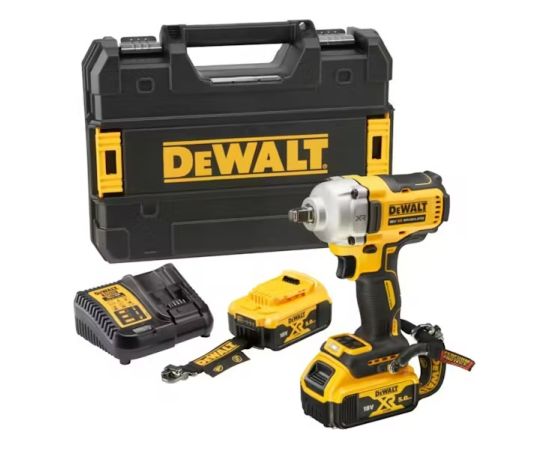 Triecienatslēga DeWalt DCF891P2LRT-QW; 18 V; 1/2''; 2x5,0 Ah akum. Trieciena uzgriežņu pistoles ar akumulatoru