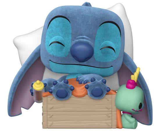 Funko Pop! Disney Plus: Lilo & Stitch - Sleeping Stitch in Box (Flocked) (Special Edition) #1607 Vinyl Figure Фигурки и герои