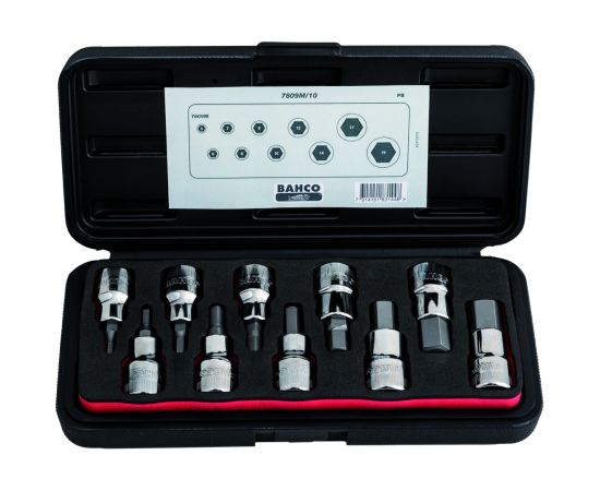 Bahco Hex head socket drivers set inch sizes 3/16"-5/8" 10pcs 1/2" drive Наборы инструментов
