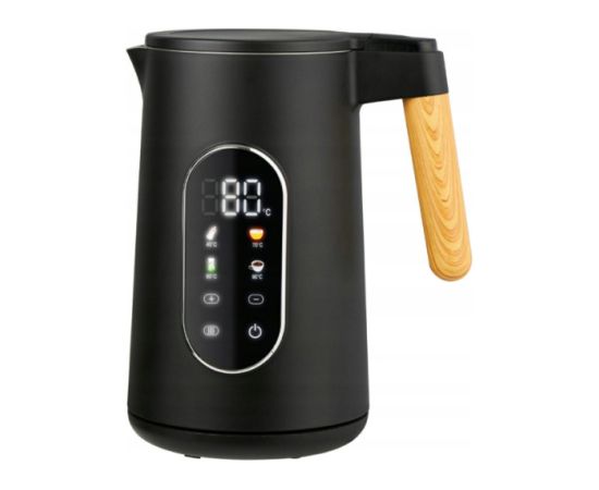 Elektriskā tējkanna no stikla 1,7 l (melna), 2200 W, 1714, KAMILLE Tējkannas (elektriskās)