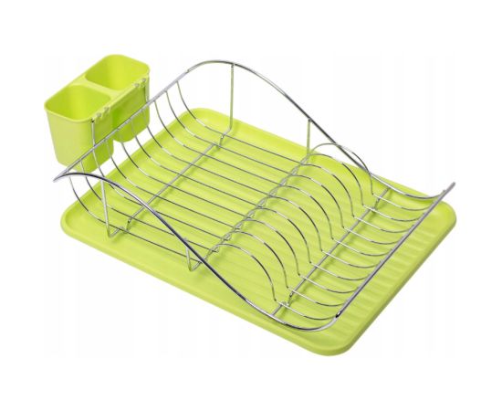Сушилка для посуды 49 × 32 × 12,5 см (зелёная), 0761A, KAMILLE Citi trauki