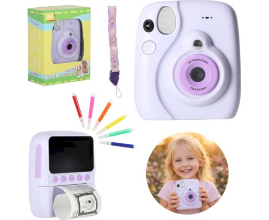 RoGer Digitālais instant fotoaparāts 128GB Violets Mašīnas un piederumi