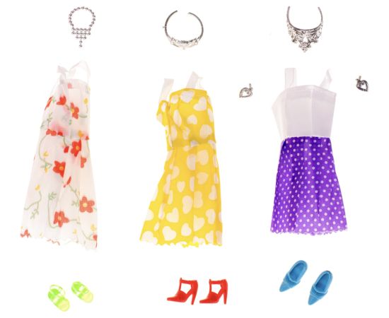 RoGer Leļļu apģērbu aksesuāru komplekts Lelles