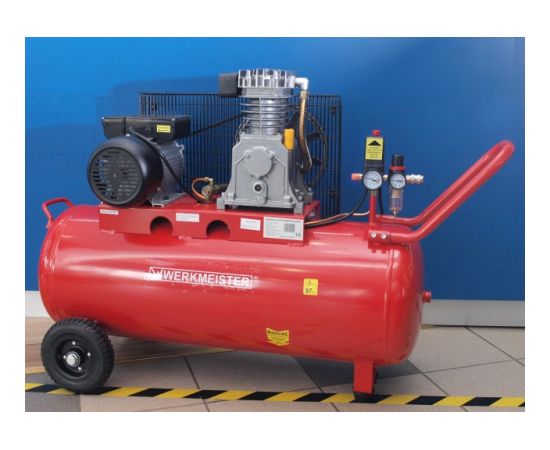 Kompresors WERKMEISTER BAL0.25/8 100L 3HP, 100l, gaisa ieplūde 338l/min Kompresori