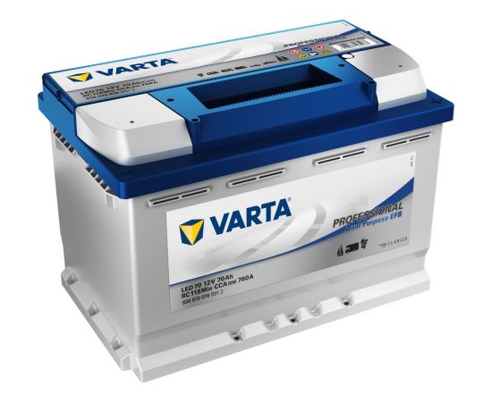 VARTA PROFESSIONAL Dual Purpose EFB LED70 12V 70Ah 760A(EN) 278x175x190 0/1 EAN4016987164433 Akumulatori