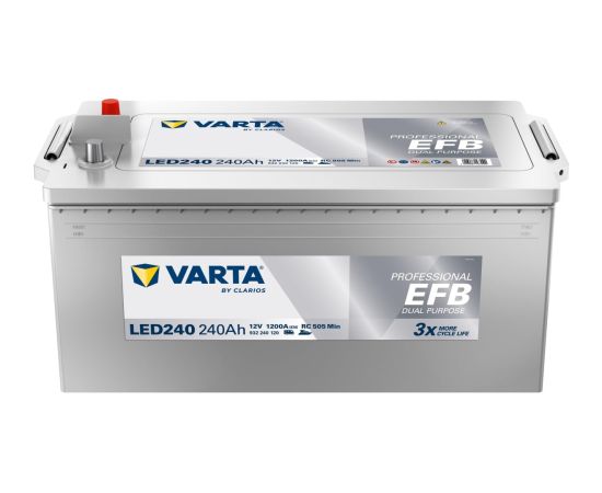 VARTA Professional Dual Purpose  EFB LED240 12V 240Ah 1200A (EN), 518x276x242, 3/1 EAN4016987167090 Akumulatori