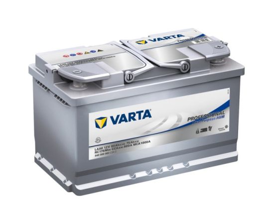 VARTA PROFESSIONAL AGM LA80 12V 80Ah 800A (EN), 315x175x190, 0/1 EAN4016987142721 Akumulatori
