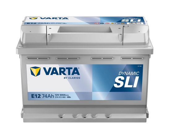VARTA DYNAMIC SLI E12 12V 74Ah 680A (EN) 278x175x190 1/1 EAN4016987167663 Akumulatori