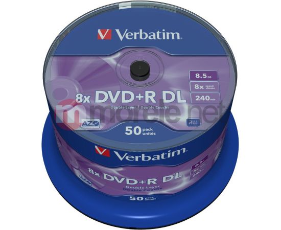 VERBATIM 43758 DVD+R DL Verbatim 50pc CD DVD Matricas Diski