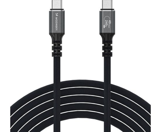 USB кабель Wozinsky WPS-UY415S USB-C Thunderbolt 4 240W 1.5m черный Дата USB-кабели