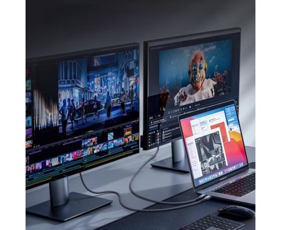 USB кабель Wozinsky WPS-UY415S USB-C Thunderbolt 4 240W 1.5m черный Дата USB-кабели