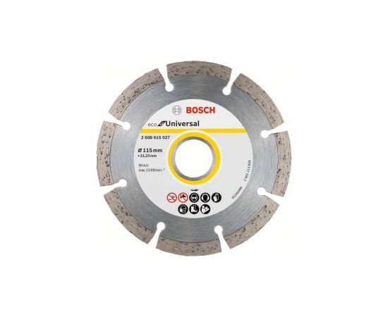 Dimanta griešanas disks Bosch ECO for Universal 2608615040; 115x22,23 mm Различные диски
