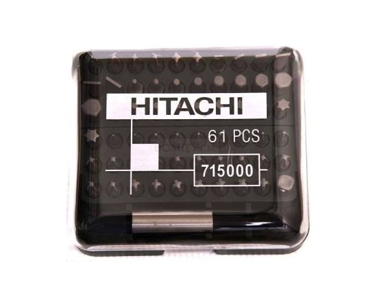 Skrūvgriežu uzgaļu komplekts Hikoki 715000; 1/4''; 61 gab. Аксессуары для дрелей