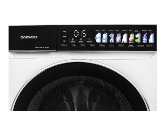 Daewoo DWD DS9014 Brīvi Stāvoša Veļas Mazgājamā Mašīna 9 kg 1400 apgr./min Veļas mazgājamās mašīnas