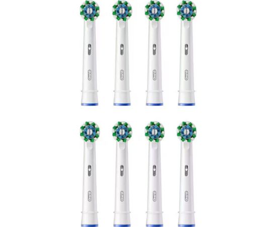 Oral-B CrossAction Zobu Birstu Uzgaļi Balts 8 gab. Elektriskās zobu birstes
