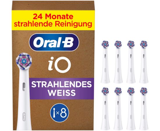 Oral-b ORAL‑B iO Radiant White Zobu Birstu Uzgaļi Balts 8 gab. Elektriskās zobu birstes