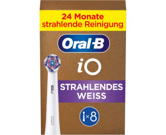 Oral-b ORAL‑B iO Radiant White Zobu Birstu Uzgaļi Balts 8 gab. Elektriskās zobu birstes
