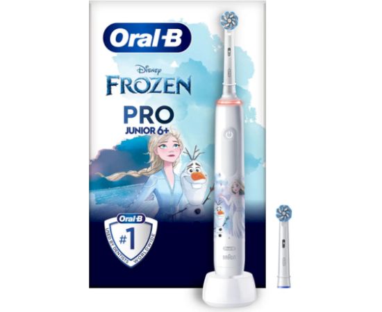 Oral-B PRO Junior Frozen Elektriskā Zobu Birste Bērniem Balta Elektriskās zobu birstes