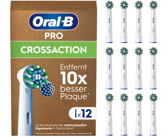 Oral-b ORAL‑B CrossAction Сменные Насадки Для Зубной Щётки Белые 12 шт. Насадки для электрических зубных щеток