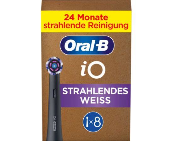 Oral-b ORAL‑B iO Radiant White Zobu Birstu Uzgaļi Melns 8 gab. Uzgaļi elektriskajām zobu birstēm