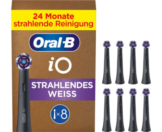 Oral-b ORAL‑B iO Radiant White Zobu Birstu Uzgaļi Melns 8 gab. Uzgaļi elektriskajām zobu birstēm