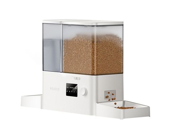 Rojeco New 2 in 1 Pet Water Fountain & Feeder WiFi (white) Viedās iekārtas un piederumi