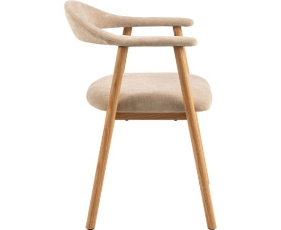 Ēdamistabas krēsls ADDI ar roku balstiem, bēšs Ēdamistabas mēbeļu komplekti