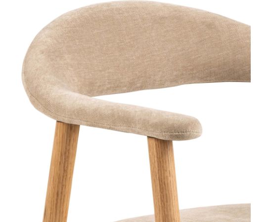 Ēdamistabas krēsls ADDI ar roku balstiem, bēšs Ēdamistabas mēbeļu komplekti