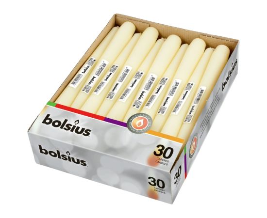 Bolsius Настольная свеча, 1 шт., 245/24 мм, бежевая. Свечи и подсвечники