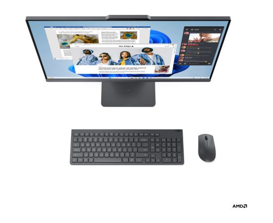 Lenovo IdeaCentre 27ARR9 Desktop AIO 27 " AMD Ryzen 7 7735HS 16 (2x8GB) GB SODIMM DDR5 1000 GB AMD Radeon 680M Graphics No Optical drive Nordic Windows 11 Home Warranty 24 month(s) Personālie datori