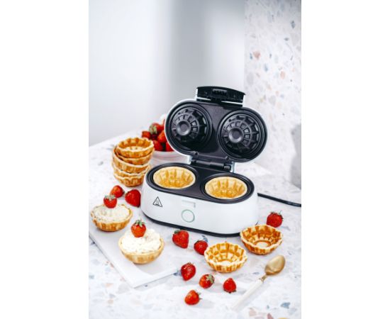Adler Waffle Bowl Maker AD 3062 1000 W Number of pastry 2 Bowl White Машины для мороженого