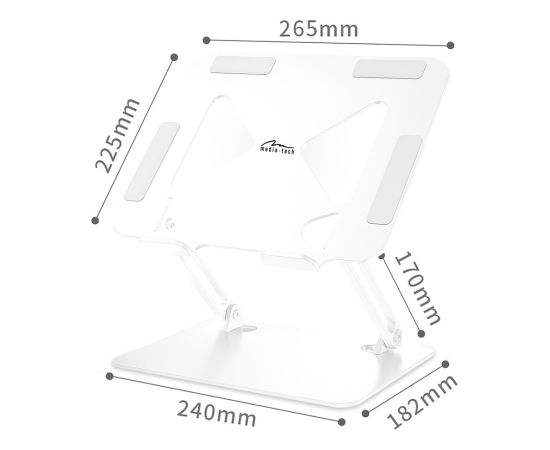 Media Tech MEDIA-TECH Laptop Stand – Laptop Stand MT2661W (white) Palikņi portatīvajiem datoriem