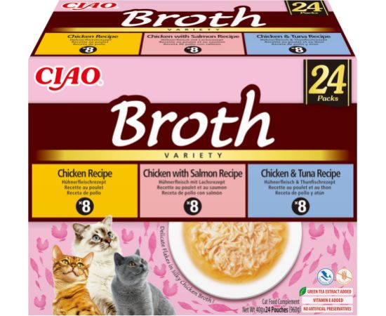 INABA CAT CIAO BROTH CHICKEN,FISH 24x40g Консервы кошек