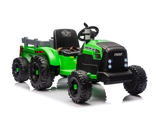Lean Cars CH9959B Battery Operated Tractor with Trailer Light Green 24V Jaunumi, Bērnu preces