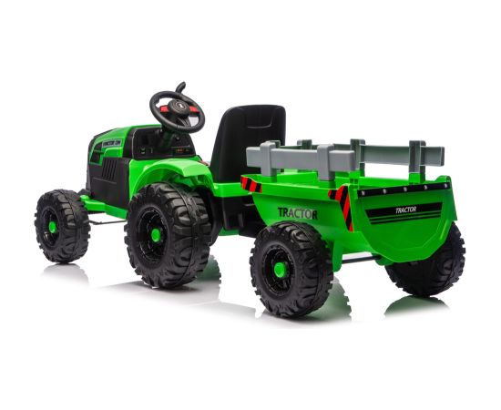 Lean Cars CH9959B Battery Operated Tractor with Trailer Light Green 24V Jaunumi, Bērnu preces