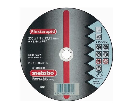 Abrazīvais griešanas disks Metabo; 230x1,9 mm metālam Dažādi diski