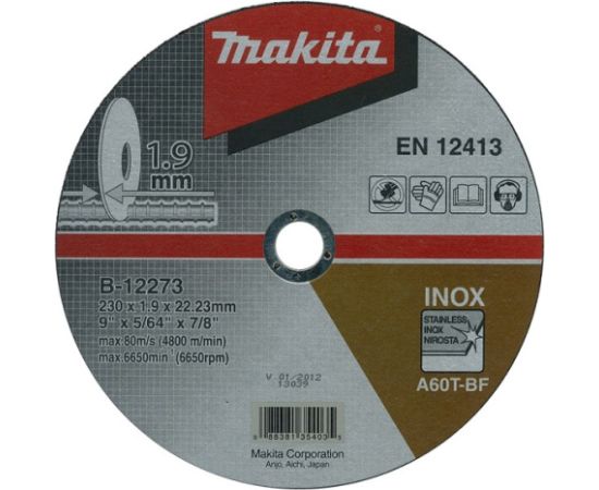Abrazīvais griešanas disks Makita B-35134; 230x1,9 mm metālam Различные диски