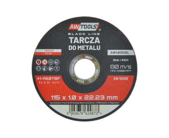 Abrazīvais griešanas disks AWTools AW49050BL; 115x1 mm metālam Различные диски