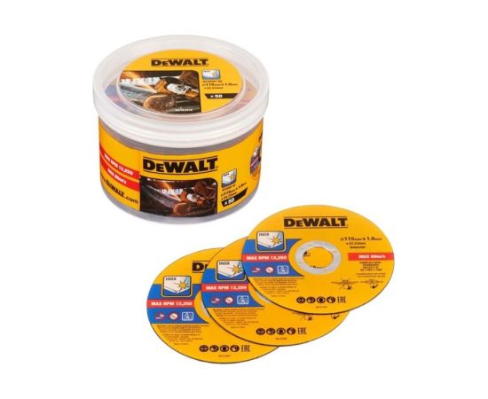 Abrazīvais griešanas disks DeWalt DT20597-QZ; 115x22,23x1,0 mm; 50 gab. Различные диски