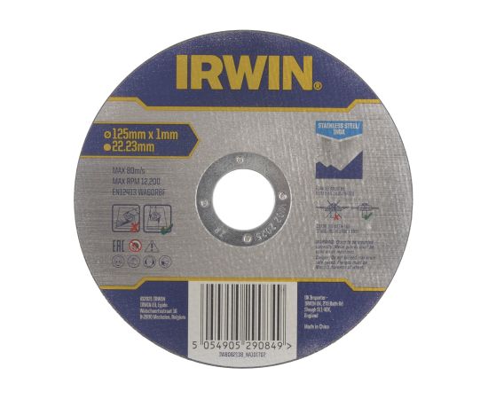Abrazīvais griešanas disks Irwin IW8082138; 125x1 mm Различные диски