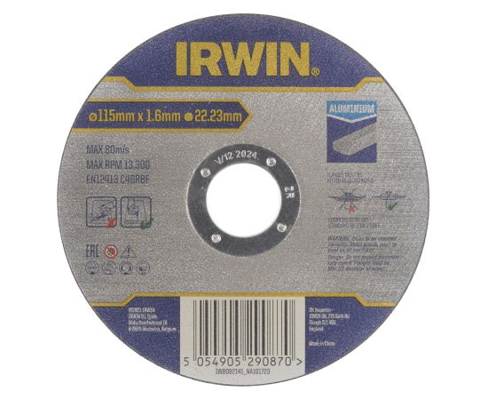 Abrazīvais griešanas disks Irwin IW8082141; 115x1,6 mm Dažādi diski